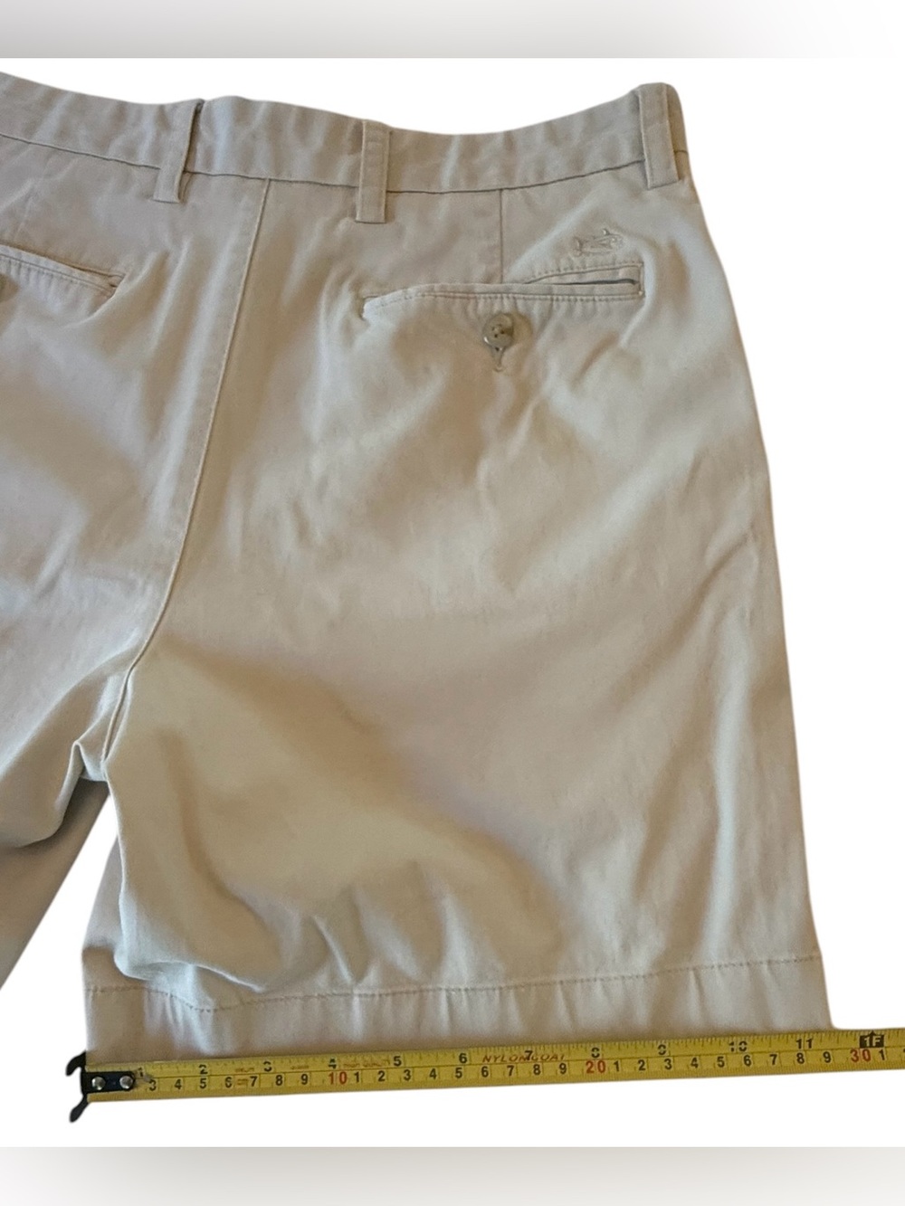 Southern Tide Channel Marker Men's Flat-Front Cotton 7” Shorts - Sandstone Khaki - Picture 14 of 16